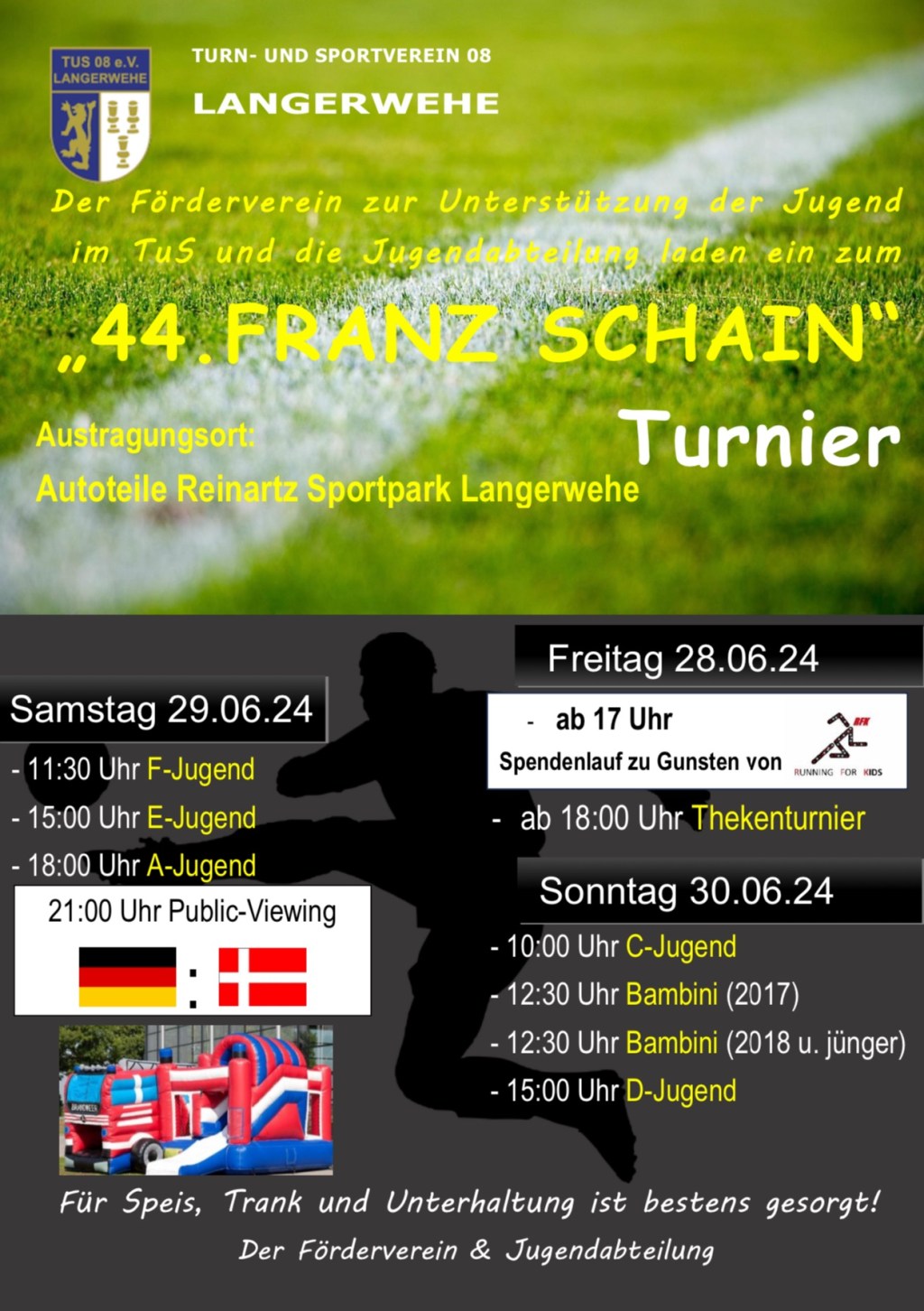 Das 44. Franz Schain Turnier findet vom 28. – 30.06.2024&nbsp;statt