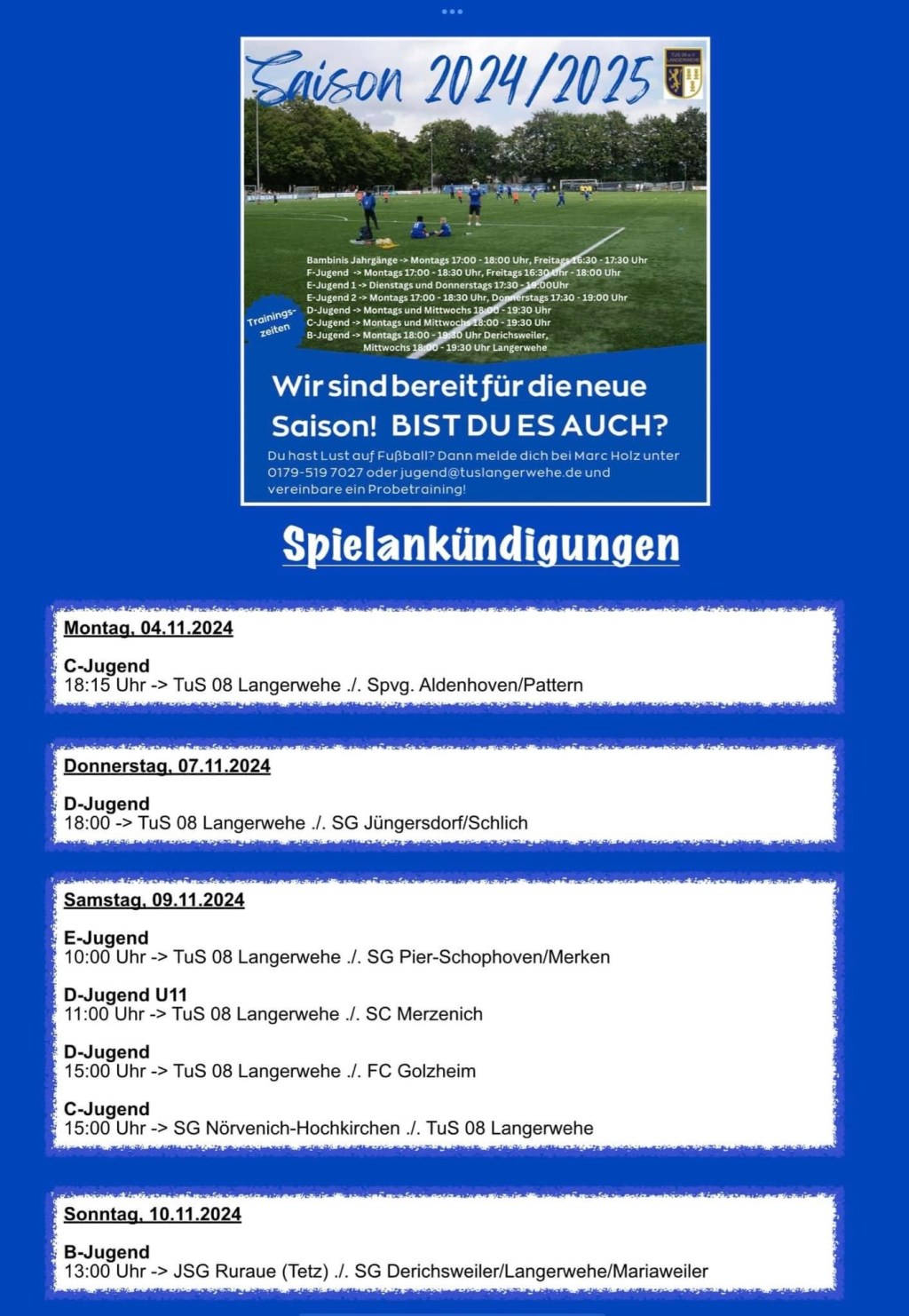 Unsere Junioren sind nach den Herbstferien wieder in den Spielbetrieb&nbsp;gestartet