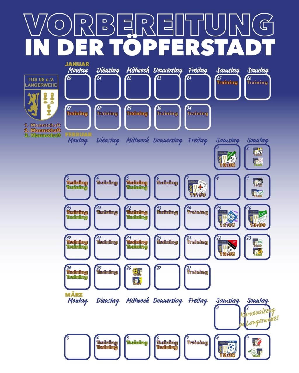 Vorbereitungsbeginn in Langerwehe