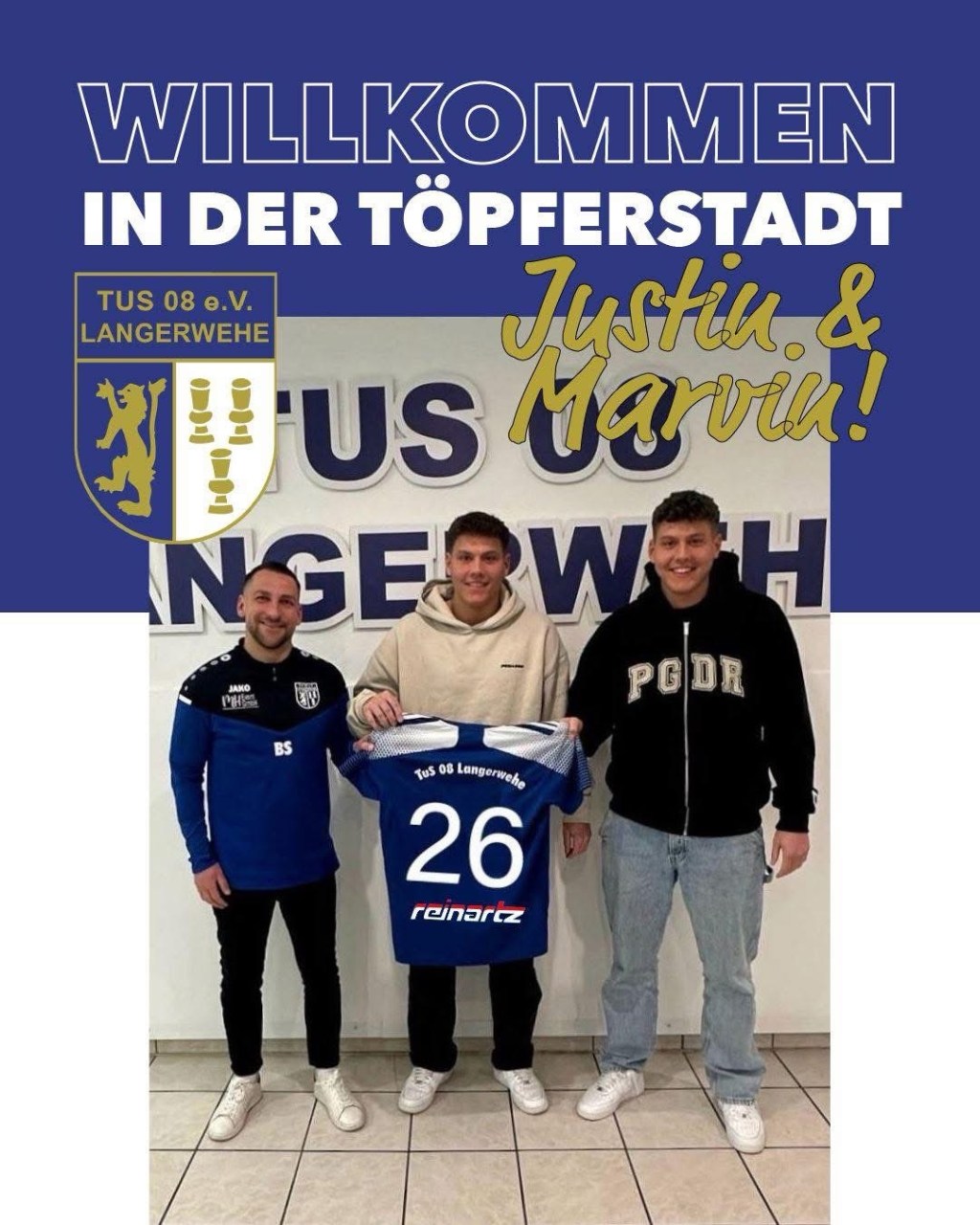 Krischer-Zwillinge verstärken zur neuen Saison den TuS 08 – Erfahrung & Mentalität für die Bezirksliga&nbsp;🔵⚪️