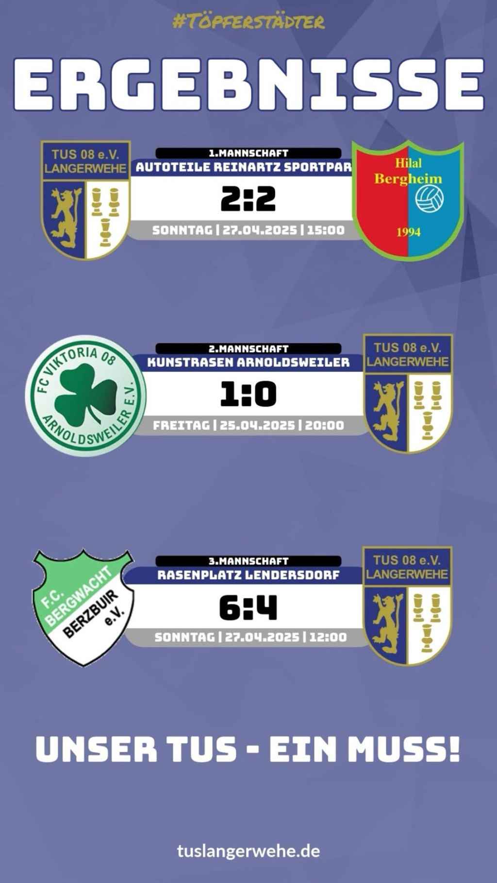 Erste holt unentschieden, Zweite und Dritte&nbsp;verlieren